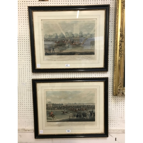 165 - Pair of Horse Racing Prints, St Albans Tally-Ho after James Pollard, 1834, aquatints