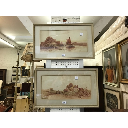 205 - Charles Maurice:- Country Scenes, A Pair of Watercolours, signed and dated 1908