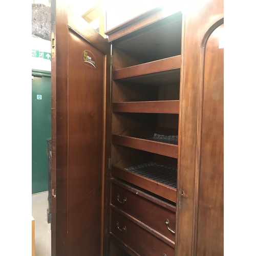 268 - Victorian Mahogany Two Door Wardrobe