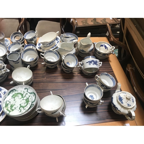 273 - Large Quantity of Hammersley and Other Blue Dragon Pattern Part Dinner Service and some Green Dragon... 