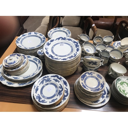 273 - Large Quantity of Hammersley and Other Blue Dragon Pattern Part Dinner Service and some Green Dragon... 