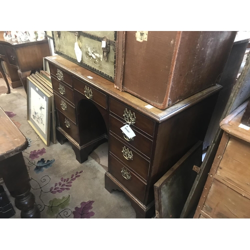 357 - George III Style Mahogany Kneehole Desk