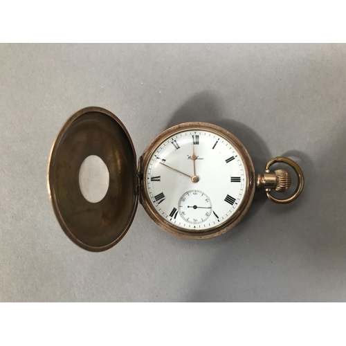 91 - Waltham Half Hunter Pocket Watch