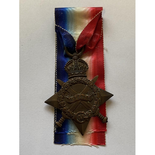 1001 - A FIRST WORLD WAR 14/15 STAR TO THE HAMPSHIRE REGIMENT. A 1914-15 Star named to Cpl H.H.H. Haines  H... 