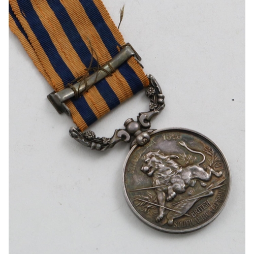 1010 - A BRITISH SOUTH AFRICA COMPANY'S MEDAL TO THE BRITISH SOUTH AFRICA POLICE. A British South Africa Co... 