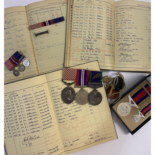 1012 - AN AIR FORCE MEDAL GROUP, LOG BOOKS AND ARCHIVE TO FLIGHT SERGEANT HAWKER. A group of three comprisi... 