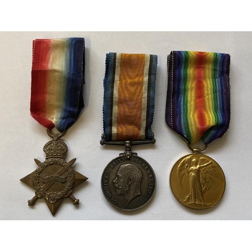 1016 - A FIRST WORLD WAR CAUALTY TRIO TO THE RIFLE BRIGADE. A Great War trio comprising 1914/15 Star, Briti... 