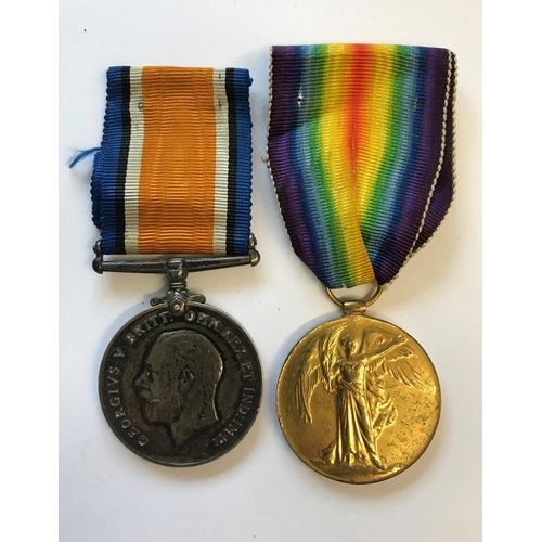 1022 - A FRIST WORLD WAR PAIR TO AN OFFICER IN THE SERVICE CORPS. A pair comprising War Medal and Victory M... 