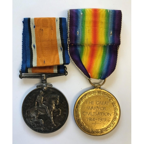 1022 - A FRIST WORLD WAR PAIR TO AN OFFICER IN THE SERVICE CORPS. A pair comprising War Medal and Victory M... 