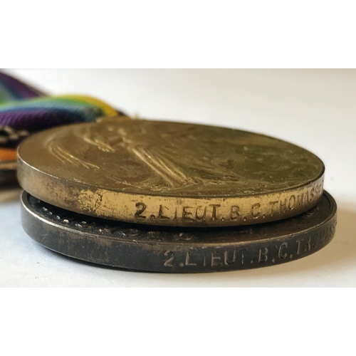 1022 - A FRIST WORLD WAR PAIR TO AN OFFICER IN THE SERVICE CORPS. A pair comprising War Medal and Victory M... 