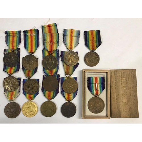 1023 - A COLLECTION OF GREAT WAR FOR CIVILISATION VICTORY MEDALS. Victory Medals from a variety of countrie... 