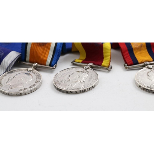 1030 - A VICTORIAN GROUP OF SIX TO THE ROYAL NAVY. A group of six comprising Egypt Medal with undated rever... 