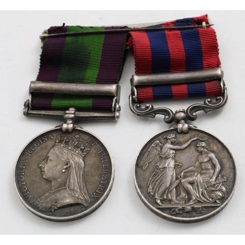 1031 - AN INDIA AND AFGHANISTAN PAIR TO THE RIFLE BRIGADE. A Victorian pair comprising an India General Ser... 