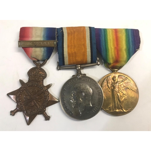 1033 - A FIRST WORLD WAR TRIO TO THE RNAS/RAF. A Trio comprising 1914 Star and clasp, to F.388 W. Allert Ld... 