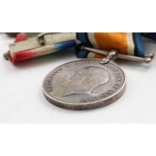 1033 - A FIRST WORLD WAR TRIO TO THE RNAS/RAF. A Trio comprising 1914 Star and clasp, to F.388 W. Allert Ld... 