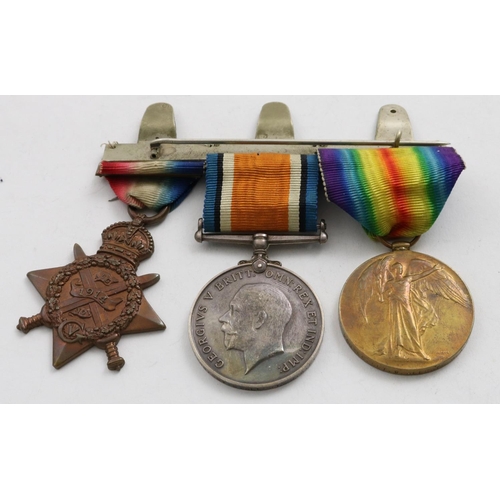 1033 - A FIRST WORLD WAR TRIO TO THE RNAS/RAF. A Trio comprising 1914 Star and clasp, to F.388 W. Allert Ld... 