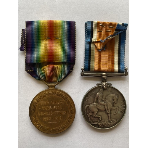 1037 - FIRST WORLD WAR PAIRS AND SINGLE MEDALS. A Great War Pair comprising War and Victory medals named to... 