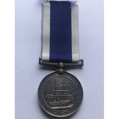 1041 - A VICTORIAN NAVAL LONG SERVICE AND GOOD CONDUCT MEDAL. A Victorian Naval Long Service and Good Condu... 