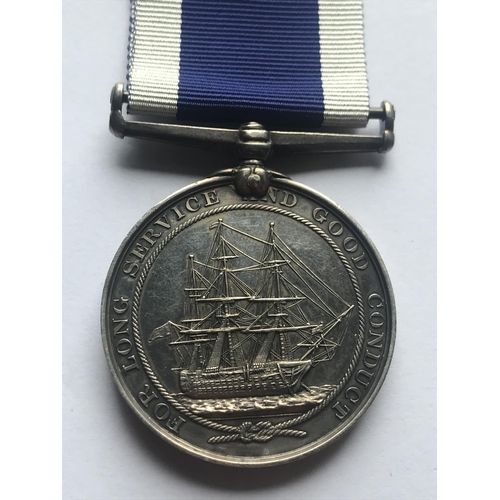 1041 - A VICTORIAN NAVAL LONG SERVICE AND GOOD CONDUCT MEDAL. A Victorian Naval Long Service and Good Condu... 