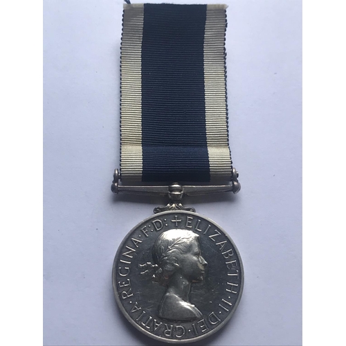 1043 - AN ELIZABETH II ROYAL NAVY LONG SERVICE AND GOOD CONDUCT MEDAL. An Eliazbeth II Naval Long Service a... 