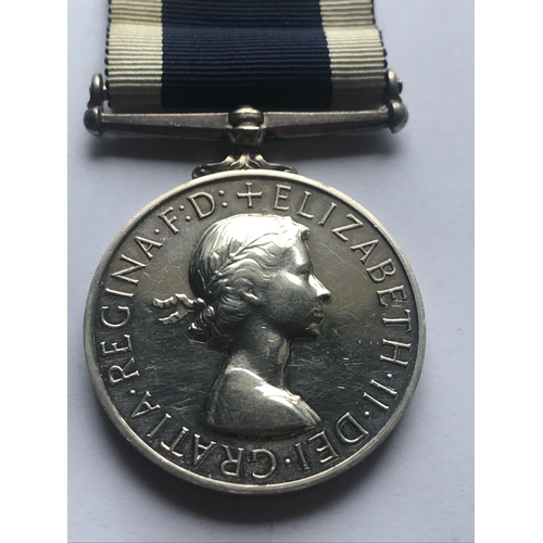 1043 - AN ELIZABETH II ROYAL NAVY LONG SERVICE AND GOOD CONDUCT MEDAL. An Eliazbeth II Naval Long Service a... 