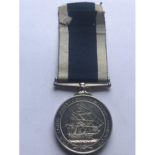 1043 - AN ELIZABETH II ROYAL NAVY LONG SERVICE AND GOOD CONDUCT MEDAL. An Eliazbeth II Naval Long Service a... 