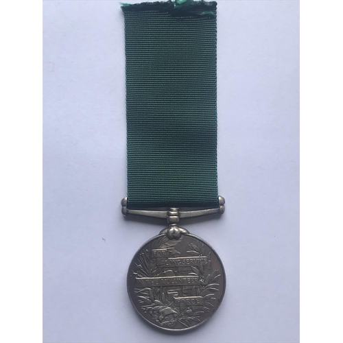 1050 - A GEORGE V VOLUNTEER FORCE LONG SERVICE AWARD. A George V Volunteer Force Long Service award with en... 