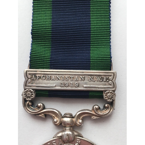 1064 - AN INDIA GENERAL SERVICE MEDAL TO THE LIVERPOOL REGIMENT. An India General Service Medal with Afghan... 