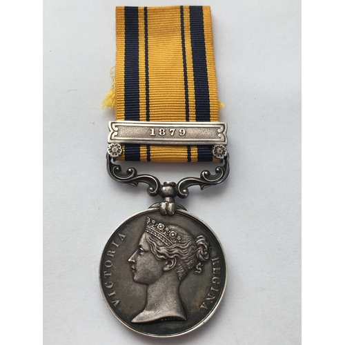 1067 - A SOUTH AFRICA MEDAL 1879 TO RAAFS HORSE. A South Africa Medal with 1879 clasp named to I.J. Lithaue... 