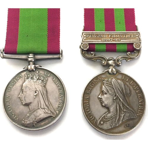 1068 - AN AFGHANISTAN AND INDIA PAIR TO AN OFFICER IN INDIA. An Afghanistan 1878-79-80 Medal named to Sub.C... 