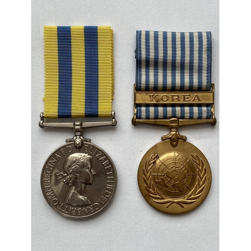 1070 - A KOREAN WAR PAIR TO THE ROYAL ARTILLERY. A Korean war medal, 'BRITT:OMN' type named to 22144999 GNR... 