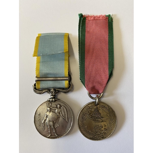 1071 - A CRIMEA WAR CASUALTY PAIR TO THE 30TH FOOT. A Crimea War Medal with Sebastopol clasp named to 3669 ... 