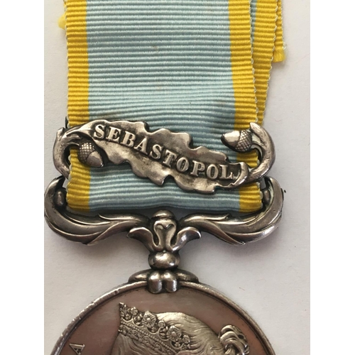 1071 - A CRIMEA WAR CASUALTY PAIR TO THE 30TH FOOT. A Crimea War Medal with Sebastopol clasp named to 3669 ... 