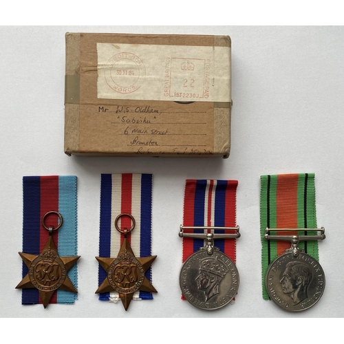 1079 - A GROUP OF SECOND WORLD WAR MEDALS IN BOX OF ISSUE. A group of four comprising 1939-45 Star and Fran... 