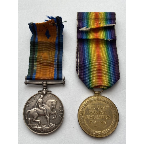 1087 - A FIRST WORLD WAR PAIR TO AN OFFICER GASSED ON THE SOMME. A Great War pair comprising War and Victor... 