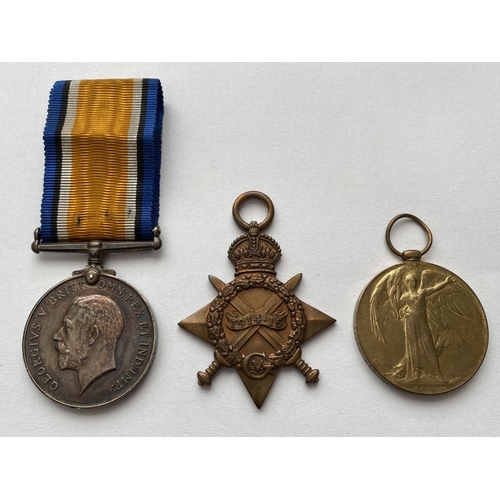 1088 - A FIRST WORLD WAR TRIO TO THE NORTHUMBERLAND FUSILIERS. A Great War trio comprising 14-15 Star named... 