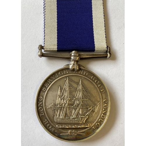 1096 - A VICTORIAN ROYAL NAVY LONG SERVICE AND GOOD CONDUCT MEDAL. A Victorian Long Service and Good Conduc... 