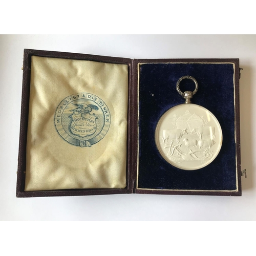 1107 - TWO WAYLAND AGRICULTURAL EXHIBITION PRIZE MEDALS. A Frosted Wayland Agricultural Exhibition award, P... 