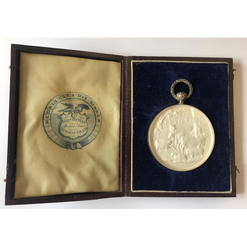 1107 - TWO WAYLAND AGRICULTURAL EXHIBITION PRIZE MEDALS. A Frosted Wayland Agricultural Exhibition award, P... 