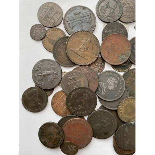 1113 - A COLLECTION OF EARLY 19TH CENTURY AND LATER TRADE TOKENS. A collection of trade tokens, regional is... 