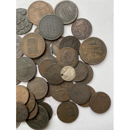 1113 - A COLLECTION OF EARLY 19TH CENTURY AND LATER TRADE TOKENS. A collection of trade tokens, regional is... 