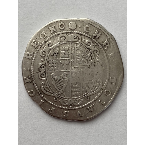 1127 - A CHARLES I CROWN. Possibly Truro mint, obverse the king on horseback with sword raised, reverse rou... 