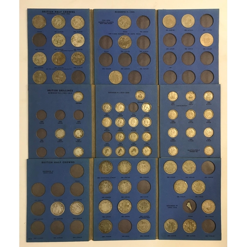 1159 - A LARGE COLLECTION OF WHITMAN FOLDERS AND OTHER PRE DECIMAL COINS. Whitman folders: Halfcrowns 1911-... 