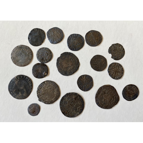 1191 - A COLLECTION OF EARLY HAMMERED PENNIES AND GROATS. A Henry VIII Groat, facing bust, shield reverse, ... 