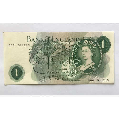 1209 - A COLLECTION OF SERIES 'C' PORTRAIT ISSUE ONE POUND NOTES. 39 Series 'C' one pound notes signed J.B.... 