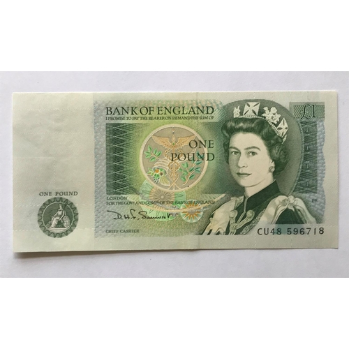 1211 - SERIES 'D' PICTORIAL ONE POUND NOTES. Two consecutive runs of D.H.F. Somerset signed series 'D' pict... 