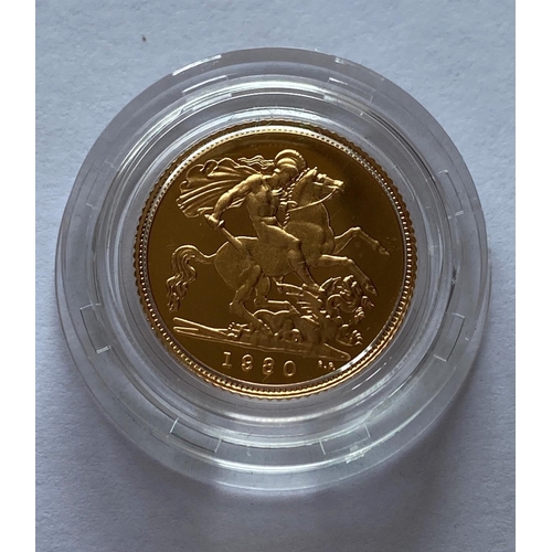 1224 - A ROYAL MINT FOUR COIN GOLD PROOF SET. A four coin proof set comprising: Gold £5.00 (39.94g) from an... 