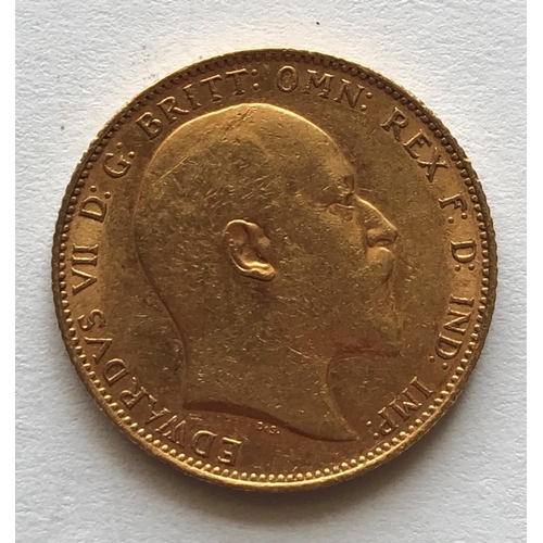 1229 - AN EDWARD VII SOVEREIGN. An Edward VII Sovereign, bare head r, dated 1903.