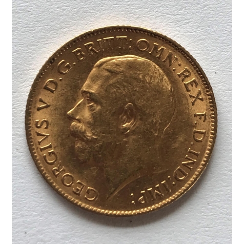 1248A - A GEORGE V SOVEREIGN. A George V Sovereign, bare head l, dated 1911.