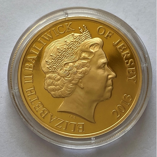 1262 - A JERSEY 2013 ROYAL BABY GOLD £5.00 COIN. A 22ct Jersey £5.00 gold coin, proof contained in a capsul... 